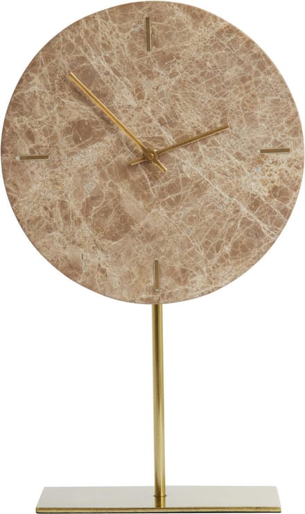 Light & Living Tafelklok Moreno - Bruin - Ø26cm - Modern