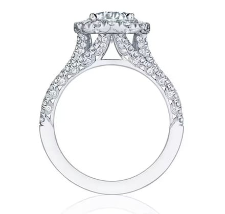 Dames Ring - Zilver Kleur met Zirkonia - Ring - Diameter 18mm