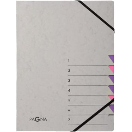Sorteermap pagna easy a4 7 tabs paars lila