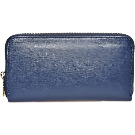 Luisa Vannini Blauw Rundleer Portemonnee