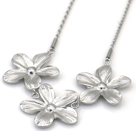 Ketting - RVS - bloemen - 40-45 cm