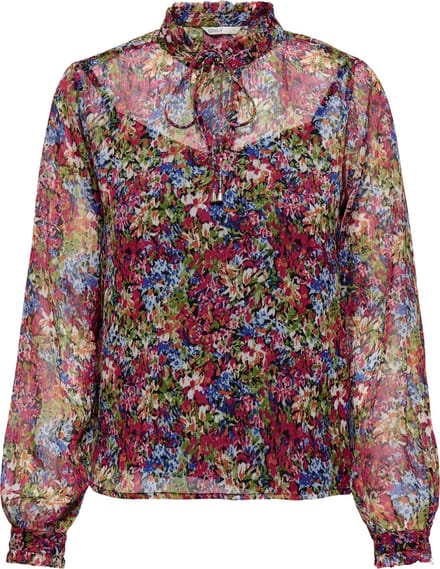ONLY ONLGABBI L/S TIE TOP PTM Dames Top - Maat S