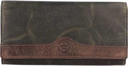 Billy the Kid Hunter Portemonnee RFID Leer 19 cm - Dames - Horizontaal - khaki-brown