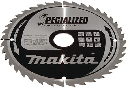 Makita SPECIALIZED Zaagblad 190x30x40T - B-32976