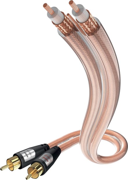 Inakustik 0030413 audio kabel 3 meter RCA Transparant