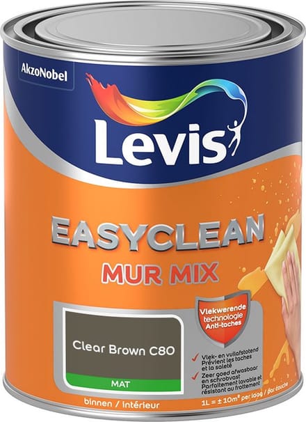Levis - Easyclean Mur Mat Mix - Clear Brown C80 - Mengverf - 1 L