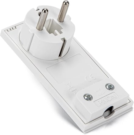 Ultra-platte geaarde stekker 2P+T 16A draaiend - Kleur Wit