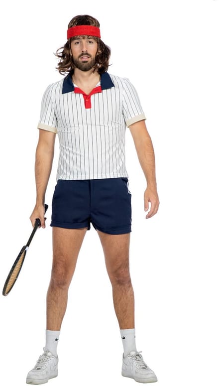 Tennis Kostuum Retro Heren - Maat 52