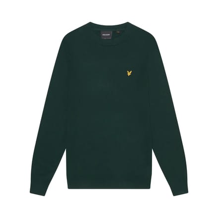 Ronde hals trui van merinowol katoen Lyle & Scott