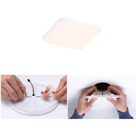VariFit LED-inbouwpaneel Veluna Edge IP44 hoekig 90x90 mm 6W 450lm 3000K Wit dimbaar