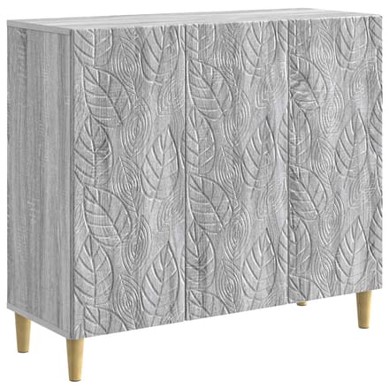 vidaXL - Dressoir - Grijs - Sonoma - 89 - x - 34,5 - x - 80 - cm - Bewerkt - hout