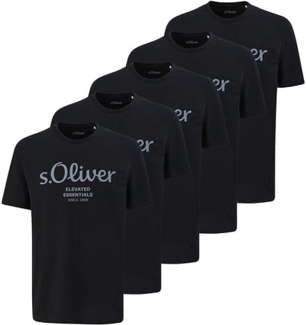 s.Oliver Heren t-shirt 5 pack Basic