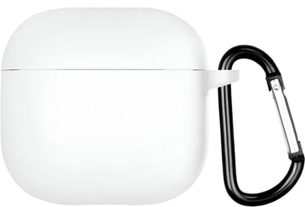 Studio Air® Airpods 4 Hoesje - Met Haak - Soepele Siliconen Case - Wit