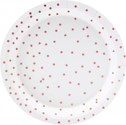 Borden Polka Dots rose Gold (6 stuks)