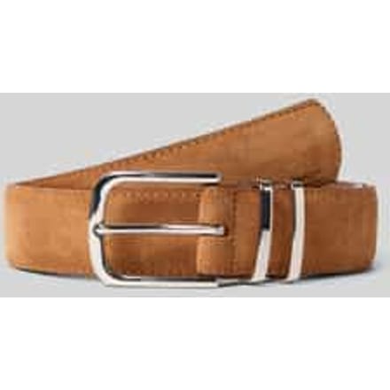 Tom Tailor - TTMILLIE leren riem met afgeronde gesp - Maat 75 - cognac uni