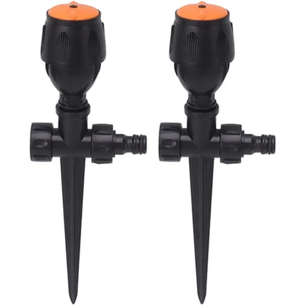 2 stuks Tuinsproeiers Plastic 360 Graden Roterende Irrigatiesproeier Grote Oppervlakte Dekking black