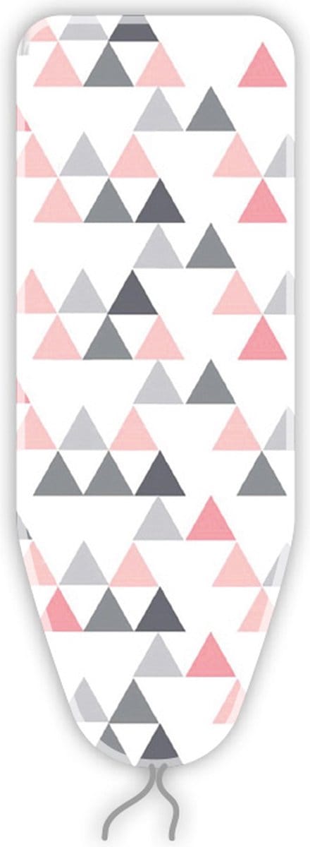 Strijkplankovertrek.nl | Strijkplankhoes - Triangels - rood - 130 x 45 cm - maat M