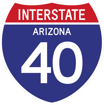 Signs USA - wandbord - dibond - Interstate 40 - Arizona - 39 x 39 cm