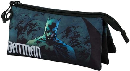 Karactermania - DC Comics Batman - Arkham - Triple FAN 2.0 Potloden Etui met Rits - Pennenzak - Tekenetui - Groen