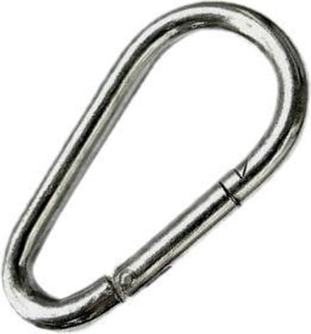 Karabijnhaak - 100 mm - Ei-vormig - 5 stuks