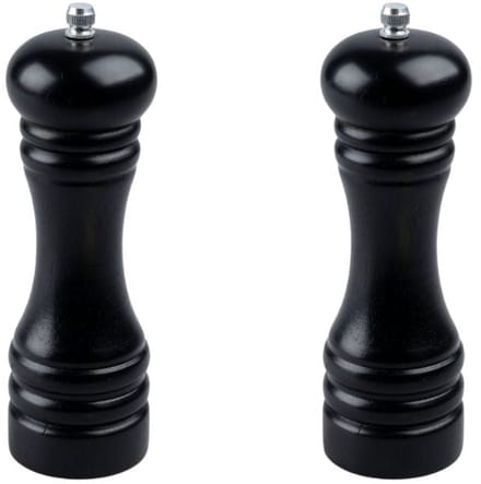 Set van 2 handmatige zwarte pepermolens 18 cm FM Professional Divers