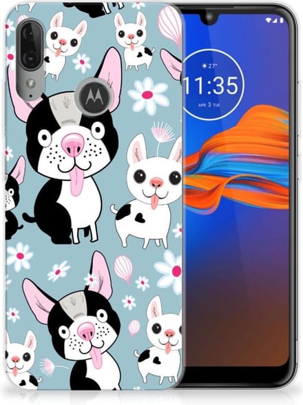 Motorola Moto E6 Plus TPU Hoesje Hondjes