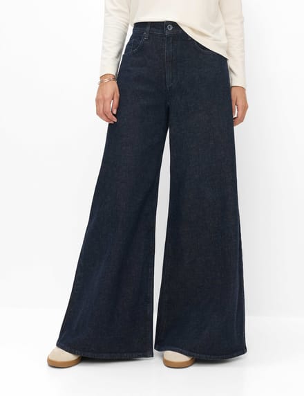 Brax Dames Jeans  Style MARCH CLEAN RAW BLUE, denim donkerblauw, maat 36
