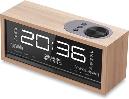 DAB+ Digitale Radio met Wekker en Groot Scherm, Draadloze Bluetooth Speaker