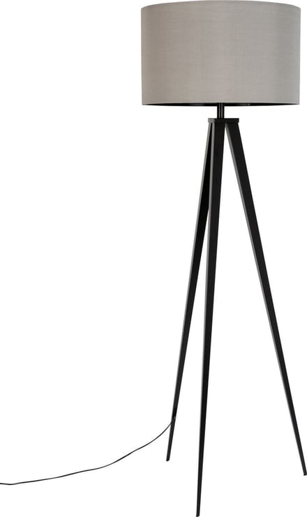 Zuiver Tripod Vloerlamp Met Driepoot Zwart/Grijs