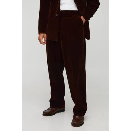 Relaxed Velour Trouser | Chocolate | Size 40