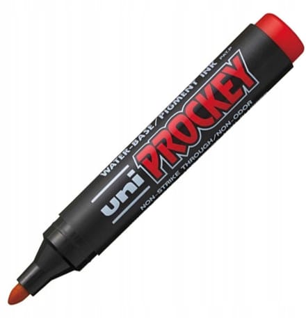 UNI Dik Permanent Marker voor Stof & Folie - Rood