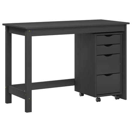 vidaXL - Bureau - en - rolkast - set - MOSS - 2 - st - Grijs