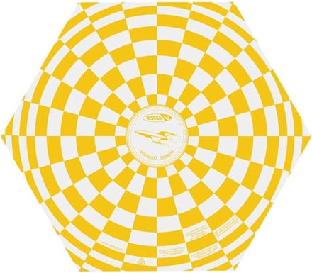 Modelraket Parachute - Vervangingsparachute - Veilige Landing - Voorgemonteerd Plastic - 23 cm - Geel Wit
