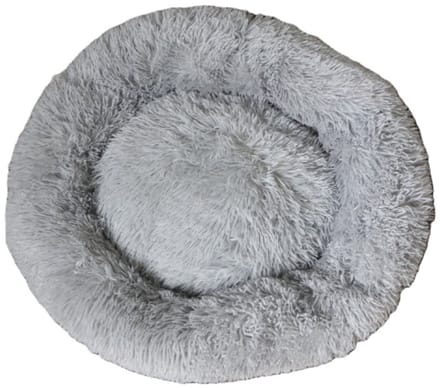 Hondenkussen - Hondenbed - hondenmand donut - lichtgrijs - 70cm