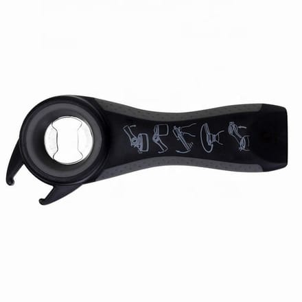 Go Go Gadget - Multi Opener - 5 in 1 - Blikopener - Ergonomisch - Multifunctioneel - 1 stuk - Zwart/ Grijs
