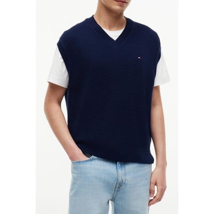 Tommy Hilfiger Seasonal Structure Carbon Navy Größe: M | Cardigans Outlet | Herren | Blau