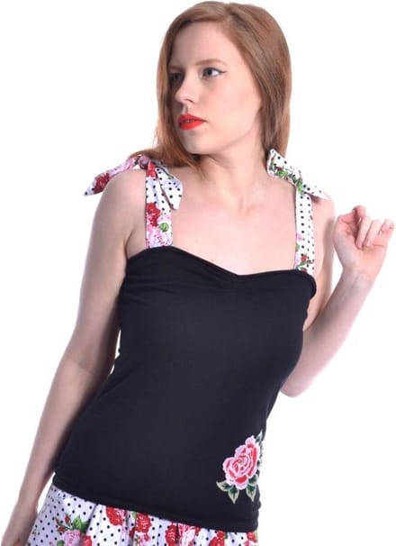 Rockabella - EEVA Mouwloze top - M - Zwart