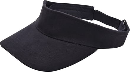 Brushed Katoenen - zonneklep - Zwart