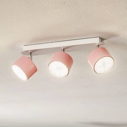 Eko-Light Plafondspot Cloudy 3-lamps roze