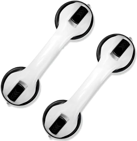 Handgrepen met zuignap - Badkamer hulpmiddelen - Extra stabiliteit - Snelle installatie - 30 cm - Zwart