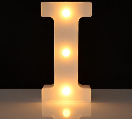 Lichtgevende Letter I - 16 cm - Wit - LED