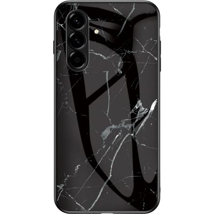 Mocaa Samsung Galaxy A27 Glass Marble Case Zwart