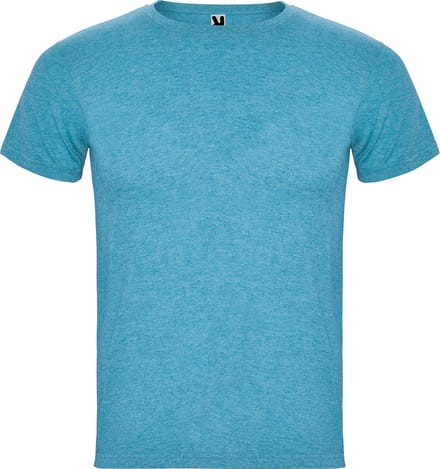 2 Pack T-shirts unisex met korte mouwen 'Fox' melangeweefsel / melee 160 gram Turquooise - L