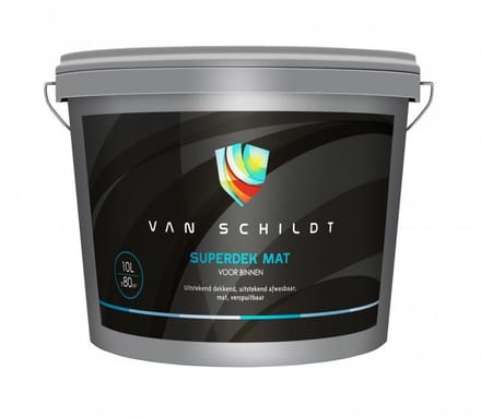 van Schildt Superdek Mat Muurverf Wit 5 Liter