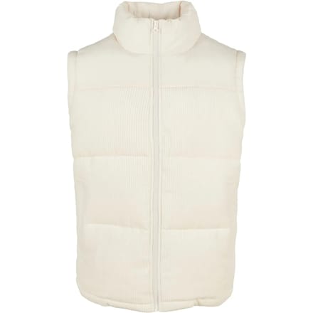 Urban Classics - Cord Mouwloos jacket - L - Creme