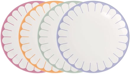 Frühstücksteller Fleur Couleur ø 21,2 cm Set van 4