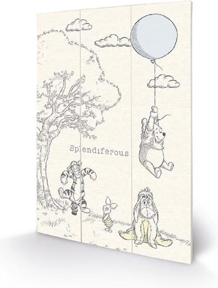 Disney Classics - Winnie the Poeh Houten Wandbord - 29,5 x 20 cm