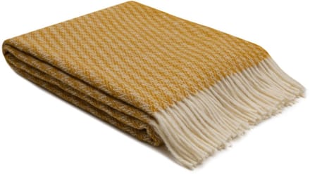 WOOOL Plaid - Kuusi (Okergeel) - 140x200cm - 100% Wol