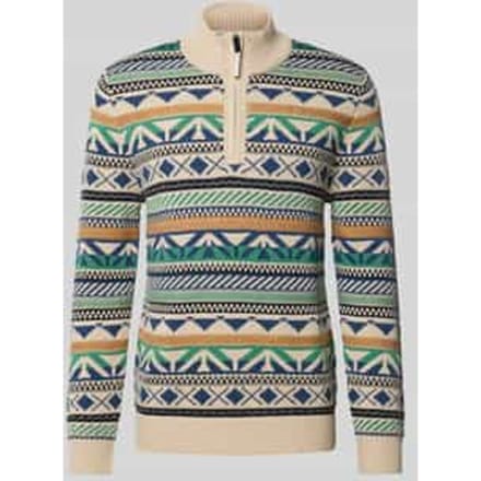 Gebreide pullover met opstaande kraag