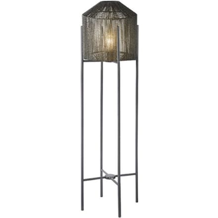 LABEL51 - Vloerlamp Ibiza - Zwart - 30x30x150cm